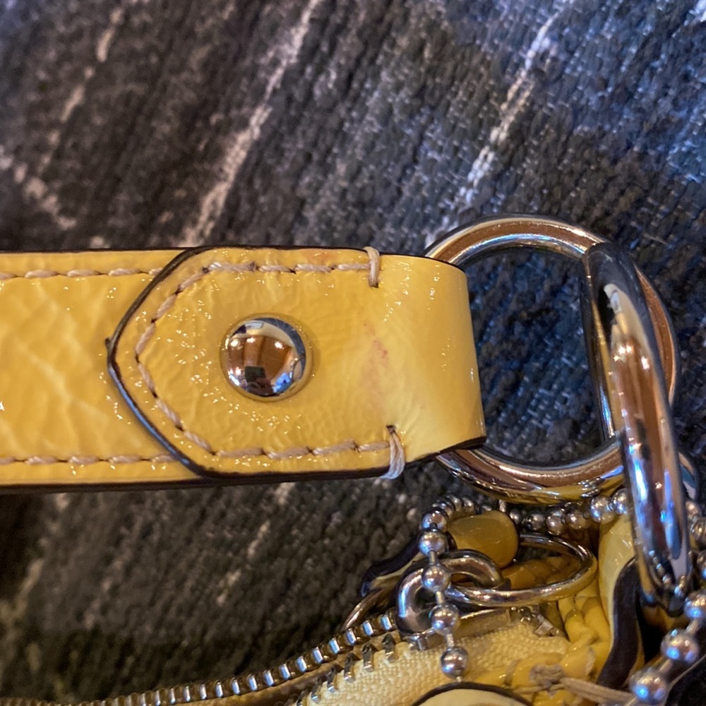 Yellow Coach Patent Leather handbag - Picture 7 of 9